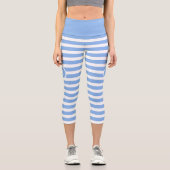 Kluges Monogramm gestreift Capri Leggings (Vorderseite)