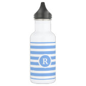 Kluges Monogramm gestreift Edelstahlflasche (Links)