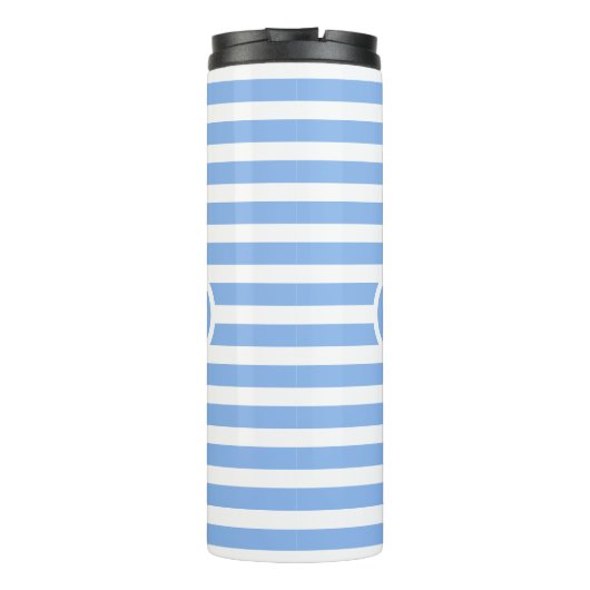 Kluges Monogramm gestreift Thermosbecher (Rückseite)