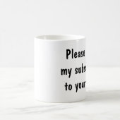 Kluges Zitat über Ihre Fragen Kaffeetasse (Mittel)