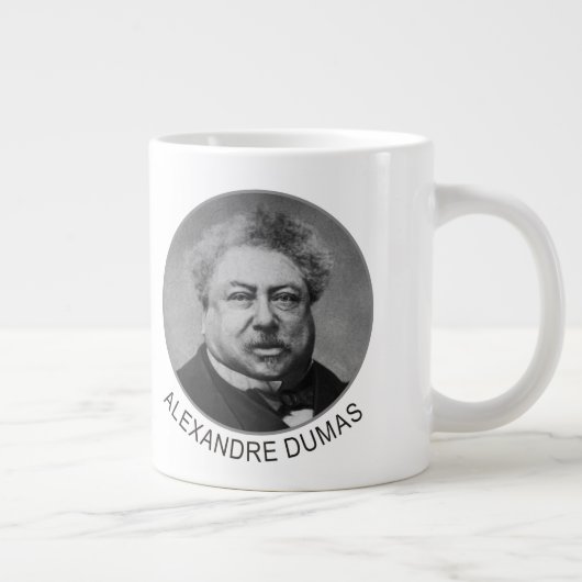 Klugheit Alexandre Dumas auf dem Leben Jumbo-Tasse (Rechts)