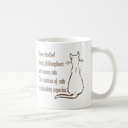 Klugheit der Katzen Kaffeetasse (Rechts)