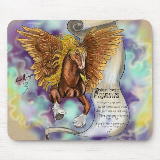 Klugheit von einem Pegasus, mousepad (Vorne)