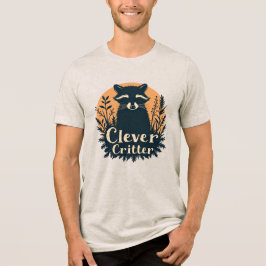 Klugheit Waschbär Retro Vintage Grafik Kunst Tri-Blend Shirt