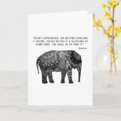 Klugheits-Buddha-Elefant-Karte Karte (Gelbe Blume)