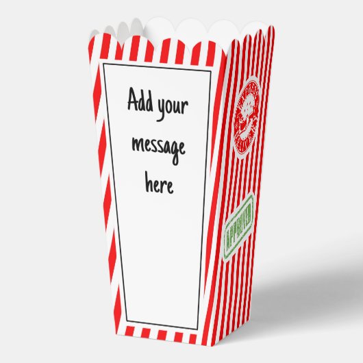 Klumpen aus Popcorn-Party Popcorn Gefallen Geschenkschachtel (Rückseite)