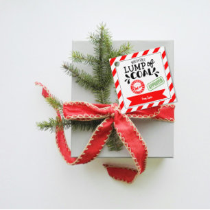 Klumpen Coal lustig funky Weihnachtsgeheimnis Sant Geschenkanhänger