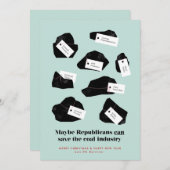 Klumpen Kohle (Republikaner) Feiertagskarte (Vorne/Hinten)