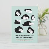 Klumpen Kohle (Republikaner) Feiertagskarte (Stehend Vorderseite)