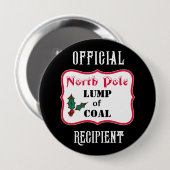 Klumpen Kohle Weihnachts-Button Button (Vorne & Hinten)