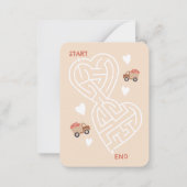 Klumpen LKW und viele Herzen Klassenzimmer Valenti Mitteilungskarte (Rückseite)