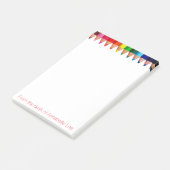 Klumpige farbige Bleistifte Post-it Klebezettel (angewinkelt)