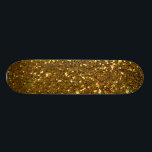 klumpiger GoldGlitter Skateboard<br><div class="desc">funkelndes Muster des klumpigen GoldGlitters</div>