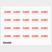Klumsy Briefmarke Runder Aufkleber (Blatt)