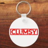Klumsy Briefmarke Schlüsselanhänger (Rückseite)