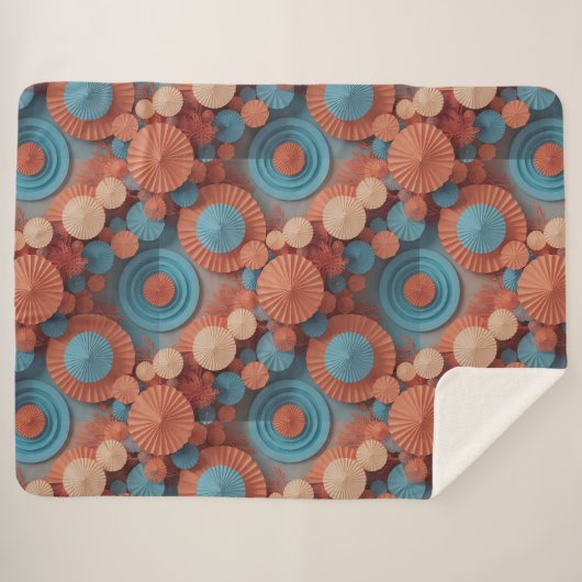 Klungkung Coral Geometry Sherpadecke (Vorderseite (Horizontal))