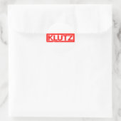 Klutz Briefmarke Runder Aufkleber (Tasche)