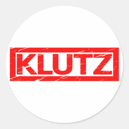 Klutz Briefmarke Runder Aufkleber (Vorderseite)