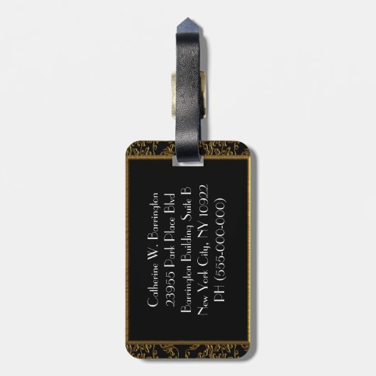 Klysworth Eva Elegant Monogram Gepäckanhänger (Rückseite vertikal)