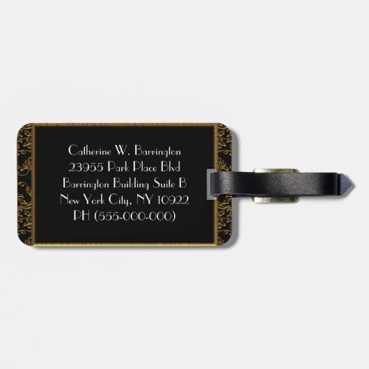 Klysworth Eva Elegant Monogram Gepäckanhänger (Rückseite horizontal)