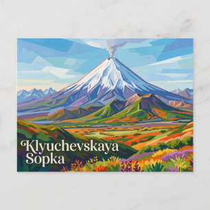 Klyuchevskaya Sopka Vulkan Russland Postkarte