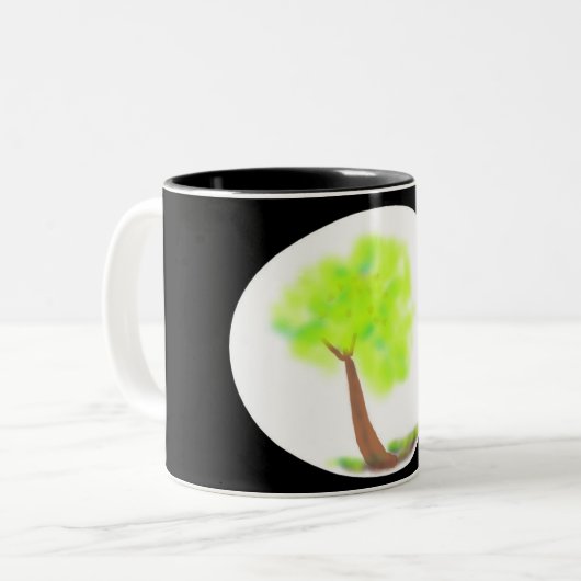 km Baum Malen Tasse (Vorderseite Links)