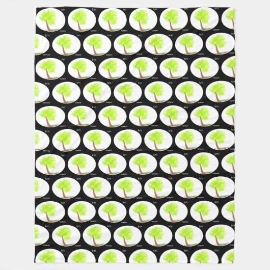 km tree painting 3D blanket Fleecedecke (Vorderseite)