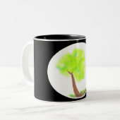 km tree painting mug zweifarbige tasse (Vorderseite Links)