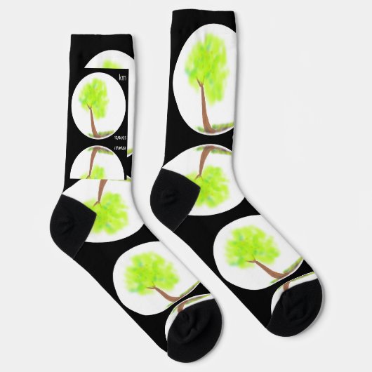 km tree painting socks socken (Rechts)