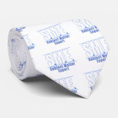 KMU-LOGO1 WEISS/BLAU KRAWATTE (Gerollt)