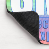 KMU-LOGO1 WEISS/BLAU MOUSEPAD (Ecke)
