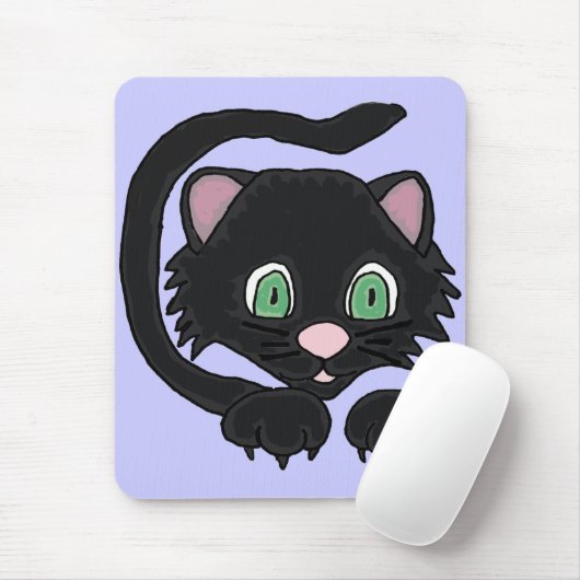 KN, lustige schwarze Katze Mousepad (Mit Mouse)