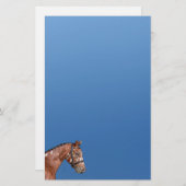 Knabstrupper Stallion Stationery Paper Blue Briefpapier (Vorne/Hinten)