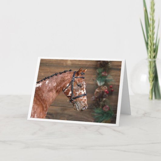 Knabstrupper - Weihnachtskarte für das Pferd Dankeskarte (Vorderseite)