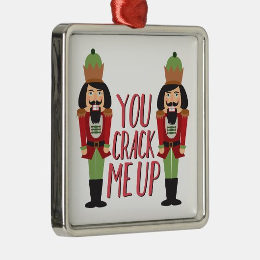 Knacken Sie mich oben Silbernes Ornament (Rechts)