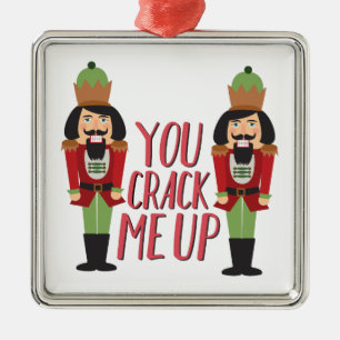 Knacken Sie mich oben Silbernes Ornament