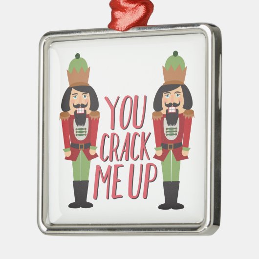 Knacken Sie mich oben Silbernes Ornament (Links)