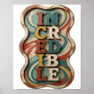 Knackig Gelbes UNGLAUBLICHES Fettes Design Poster