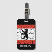 Knackige Flagge Berlins Gepäckanhänger (Vorderseite Vertikal)