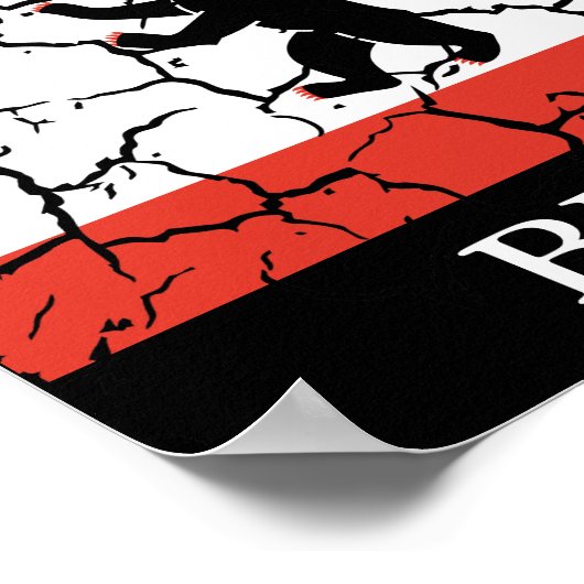 Knackige Flagge Berlins Poster (Ecke)