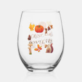 Knackige Luft, kümmern Sie sich nicht Weinglas Ohne Stiel (Vorderseite)