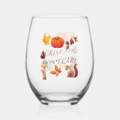 Knackige Luft, kümmern Sie sich nicht Weinglas Ohne Stiel (Rückseite)