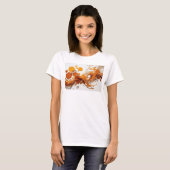Knackige Orange ABSTRACT ART Design T-Shirt (Vorne ganz)