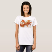 Knackige Orange ABSTRACT ART Design v2 T-Shirt (Vorne ganz)