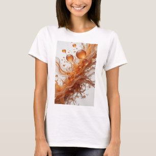 Knackige Orange ABSTRACTE KUNST Design T-Shirt