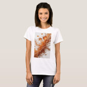 Knackige Orange ABSTRACTE KUNST Design T-Shirt (Vorne ganz)