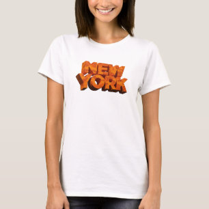 Knackige Orange NEW YORK Wearable Kunst T-Shirt