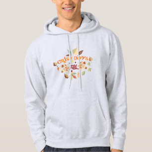 Knackige Tage des Herbstes Herbstblätter-Typografi Hoodie