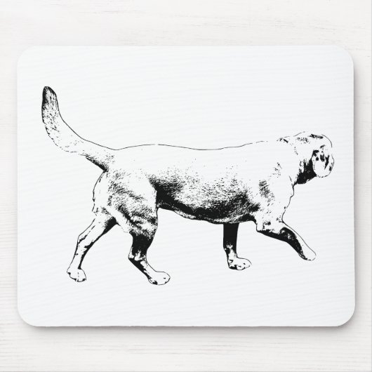 knackiger Spurenschritt Mousepad (Vorne)