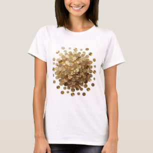 Knackiges Gold GOLDENE MÜNZEN EXPLOSION Zitat Desi T-Shirt